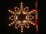6' Silhouette Teardrop Snowflake Holiday Light Display