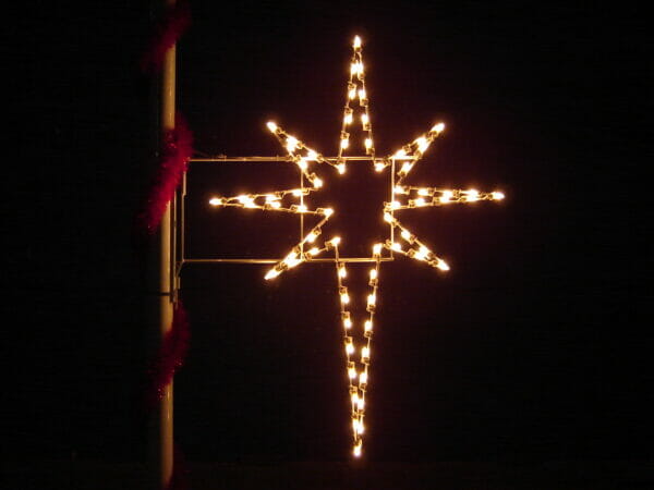 6' Silhouette Star Of Bethlehem Holiday Light Display