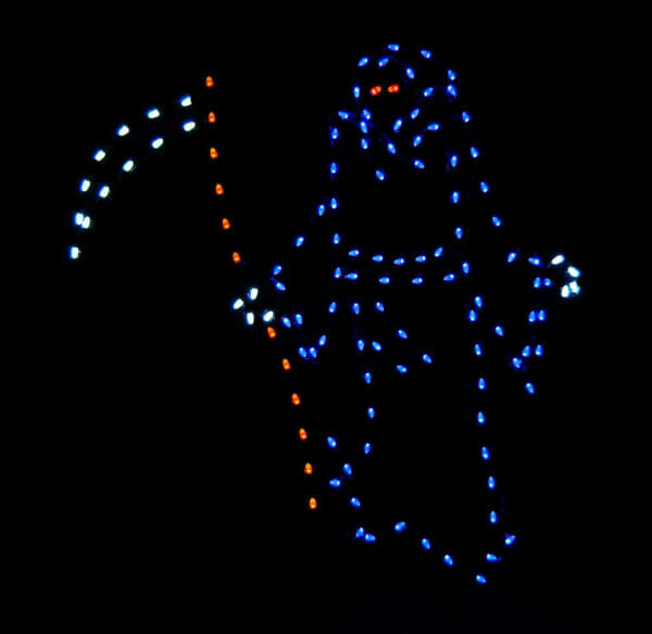 6' Grim Reaper Halloween Light Display