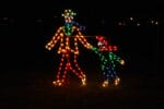 6.5' Man With Boy Skater Holiday Light Display