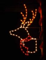 7' Silhouette Deer Head Holiday Light Display