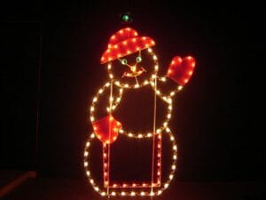 7' Mrs Snowman Holiday Light Display