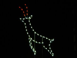 7' Leaping Deer Holiday Light Display