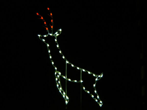 7' Leaping Deer Holiday Light Display