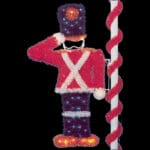 7.5' Garland Toy Soldier Pole Mount Holiday Light Display