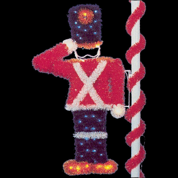 7.5' Garland Toy Soldier Pole Mount Holiday Light Display