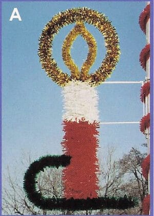 7.5' Garland Candle Pole Mount Holiday Light Display