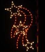 8' Silhouette Falling Stars Holiday Light Display