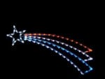 8' Silhouette Patriotic Shooting Star Holiday Light Display