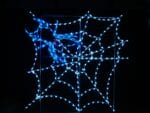 8' Spider And Web Halloween Light Display