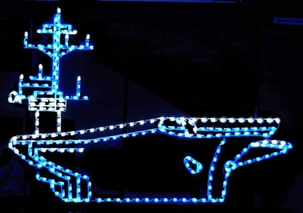 14' Aircraft Carrier Holiday Light Display