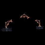 10' Animated Dolphin Arch Holiday Light Display