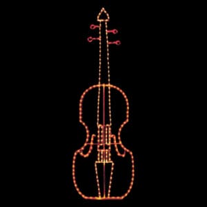 7' Bass Violin Holiday Light Display
