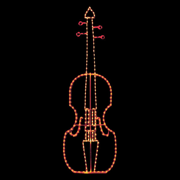 7' Bass Violin Holiday Light Display