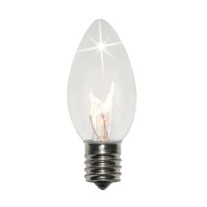 C9 Incandescent Transparent Clear Twinkle Bulbs
