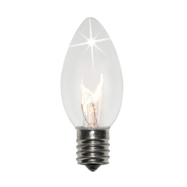 C9 Incandescent Transparent Clear Twinkle Bulbs
