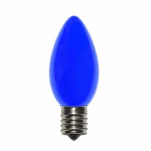 C9 Incandescent Ceramic Blue Bulbs