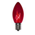 C9 Incandescent Transparent Purple Bulbs