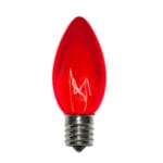 C9 Incandescent Transparent Red Bulbs