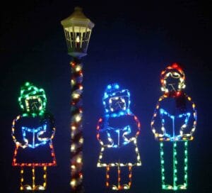 Caroling Scene Holiday Light Display