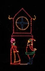 20' Clock Tower Holiday Light Display