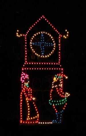 20' Clock Tower Holiday Light Display