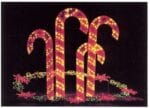 16' Candy Cane Wreath Holiday Light Display