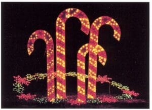 16' Candy Cane Wreath Holiday Light Display