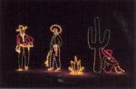 Cowboy Scene Holiday Light Display