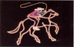 8' Cowboy On Horse Holiday Light Display