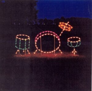 5' Drum Set Holiday Light Display