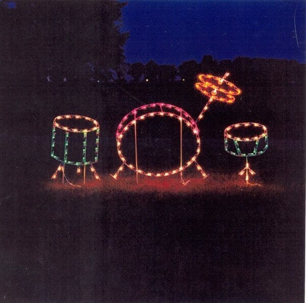 5' Drum Set Holiday Light Display