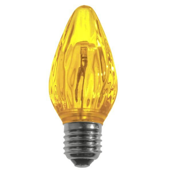 F50 LED YELLOW RETRO FIT FLAME BULB 25 PACK
