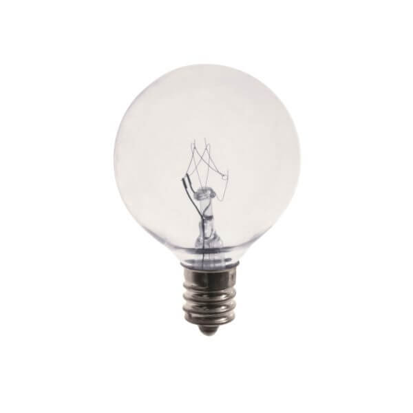 G12 Clear Candelabra-Base Patio Bulbs