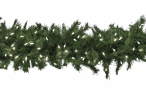 9' Taiga Evergreen® Garland With 150 LED Lights