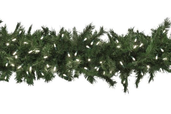 9' Taiga Evergreen® Garland With 150 LED Lights