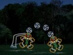 11' Gingerbread Soccer Boys Holiday Light Display