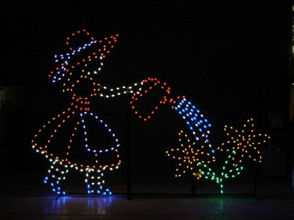 8' Girl Watering Flower Holiday Light Display