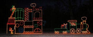 24' Toy Factory With Santa Train Holiday Light Display
