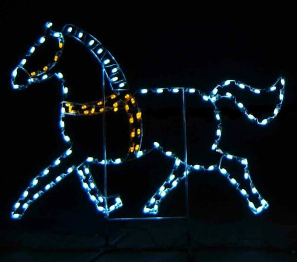 5' Horse Holiday Light Display