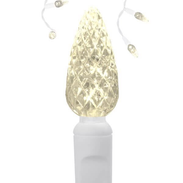C6 LED Warm White Icicle Lights