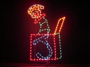 8' Animated Jack In The Box Holiday Light Display