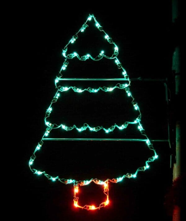 5' Layer Christmas Tree Pole Mount Holiday Light Display
