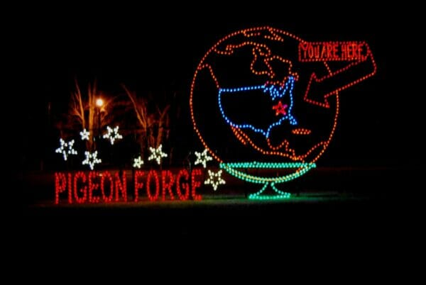 Location Globe Holiday Light Display