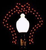 4.5' Lamppost Bow Pole Mount Holiday Light Display