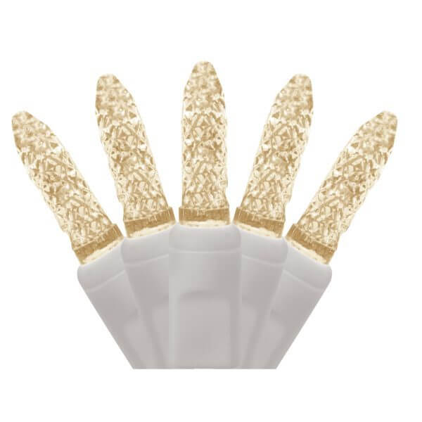 Pro-Grade® M5 50 Light LED Warm White Christmas Lights with White Wire