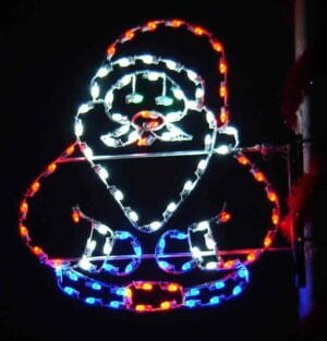 4.5' Santa Pole Mount Holiday Light Display