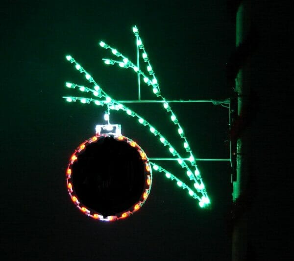 5' Ball Ornament With Sprigg Holiday Light Display