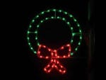 4' Silhouette Wreath Holiday Light Display
