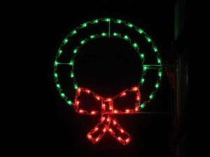 4' Silhouette Wreath Holiday Light Display